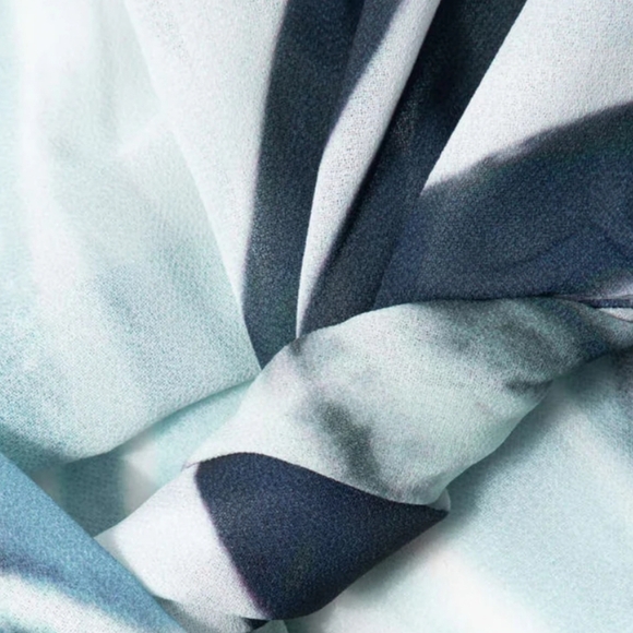 MICAS Aqua Zebra Print Women's Top. SZ M NWT - Picture 9 of 9